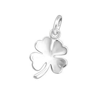 Sterling Silver 4-Leaf Charm Lucky Clover Necklace
